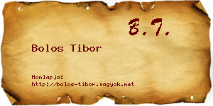 Bolos Tibor névjegykártya