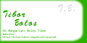 tibor bolos business card